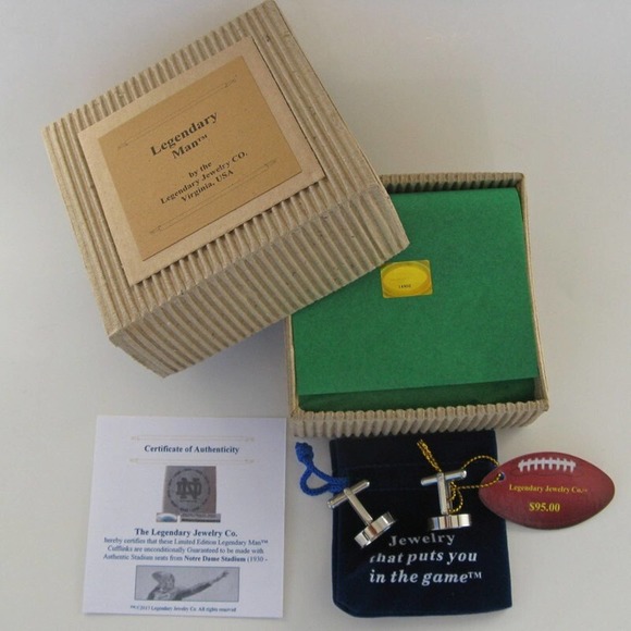Fighting Irish Notre Dame Stadium bleacher seat cufflinks - Picture 1 of 6